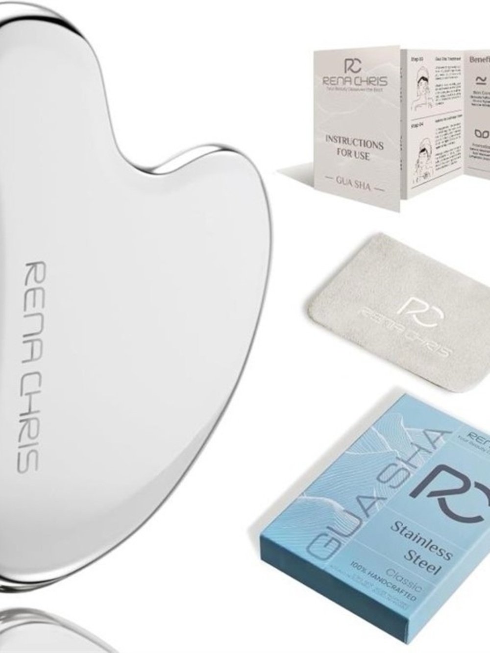 RENA CHRIS Stainless Steel Gua Sha Tool